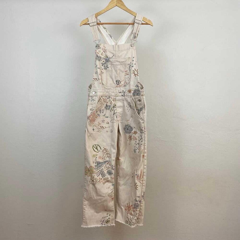 We The Free - Free People Ziggy Harmony Overalls - Doodle Daze - Size XS